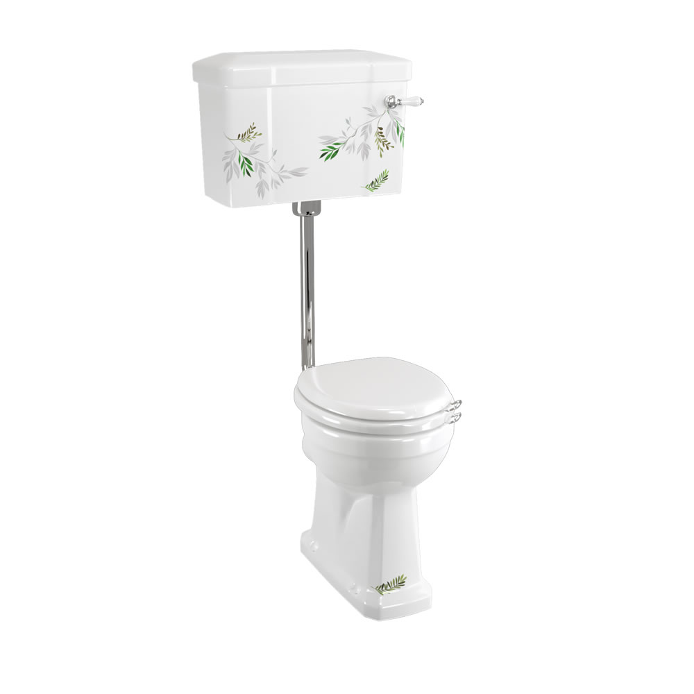 Bespoke Spring Forest Standard Low Level WC with 520 Lever Cistern